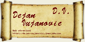 Dejan Vujanović vizit kartica